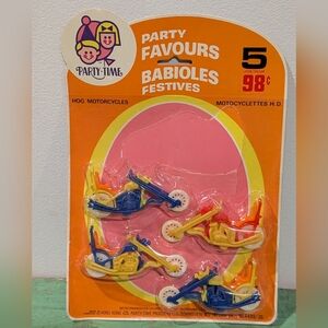 Vintage 1960's-70's Party Time Hog Motorcycle  - Party Favours Nos - Neat!